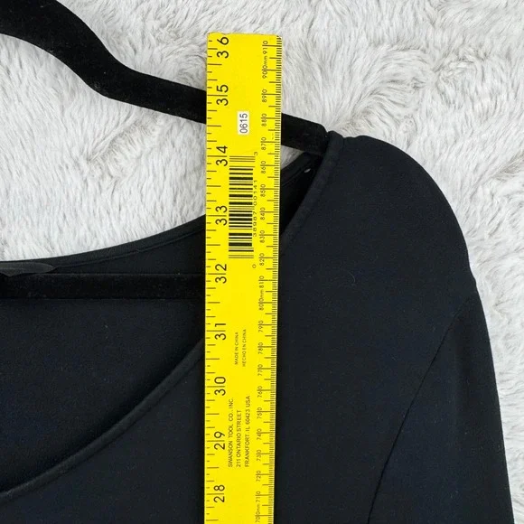 Soma Nightgown Women XL Black V-Neck Long Sleeve Stretch Relaxed - Picture 6 of 10